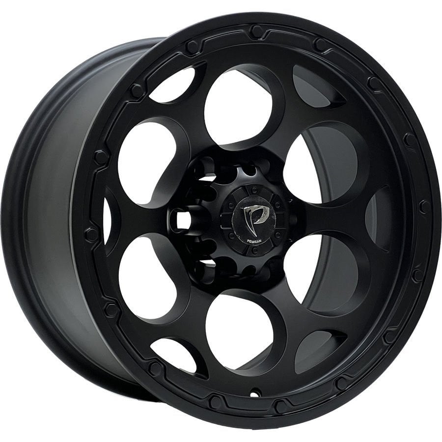 BK 5748 9x18 inç 6x127 et-12 71.6 MAT BLACK Machined Çelik Jant