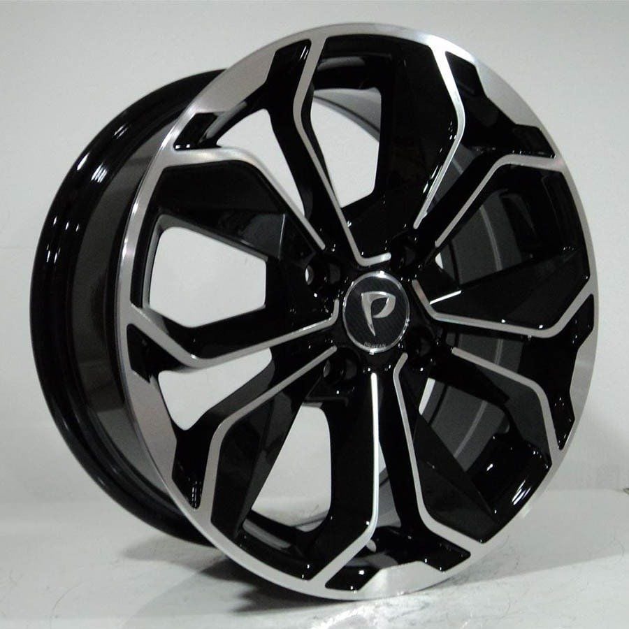 BK-5296 6.5x15inç 4x100 et35 60.1 BLACK Machıned REPLİKA Çelik Jant