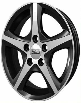CMS 642 6.5x15inç 5x112 Black Diamond Çelik Jant