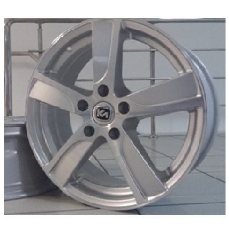 Kormetal KM 125 6.5x15inç 5x112 Silver + Black Diamond Çelik Jant