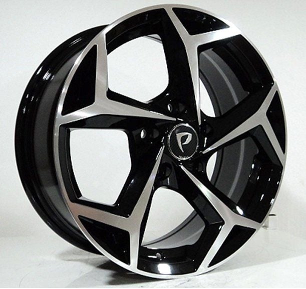 BK-5340 6x15inç 5x100 et35 57.1 Black Machıned REPLİKA Çelik Jant