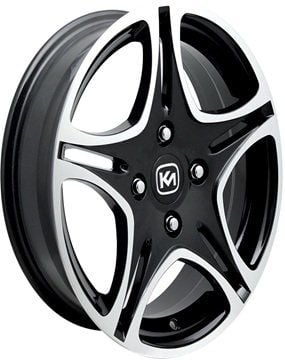 Kormetal KM 145 6.5x15inç 4x100 et35 67.1 Black Machined Çelik Jant