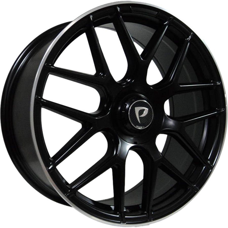 BK 5318 8.5X20 inç 5X112 ET45 66.56 MAT BLACK LIP MACHINED XL ÇELİK JANT