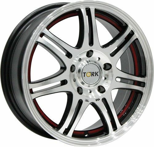 Megatork TORK 4601 5.5x14inç 4x100 BLACK MACHINED + RED
