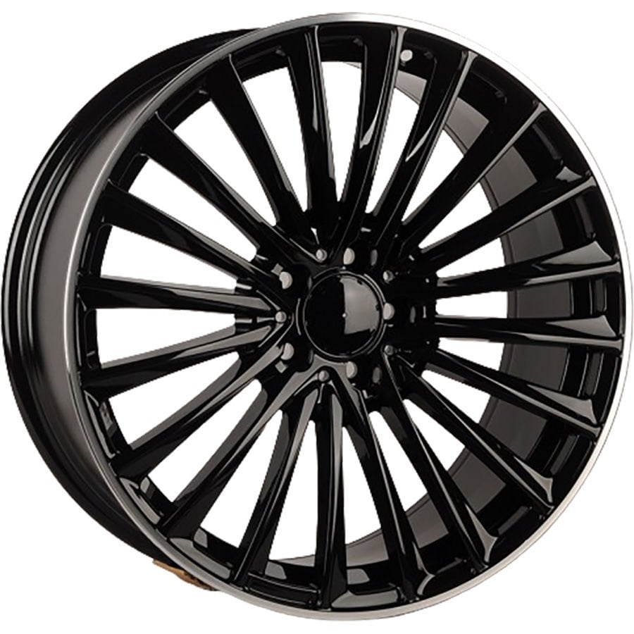 BKY 5909B 8.5X20 inç 5X112 ET40 66.56 BLACK+LIP MACHINED XL ÇELİK JANT