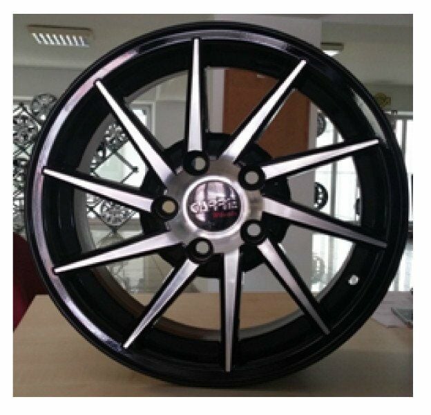 Carre CAR 486 6x14inç 4x100 Black + Silver + Gun Diamond Çelik Jant