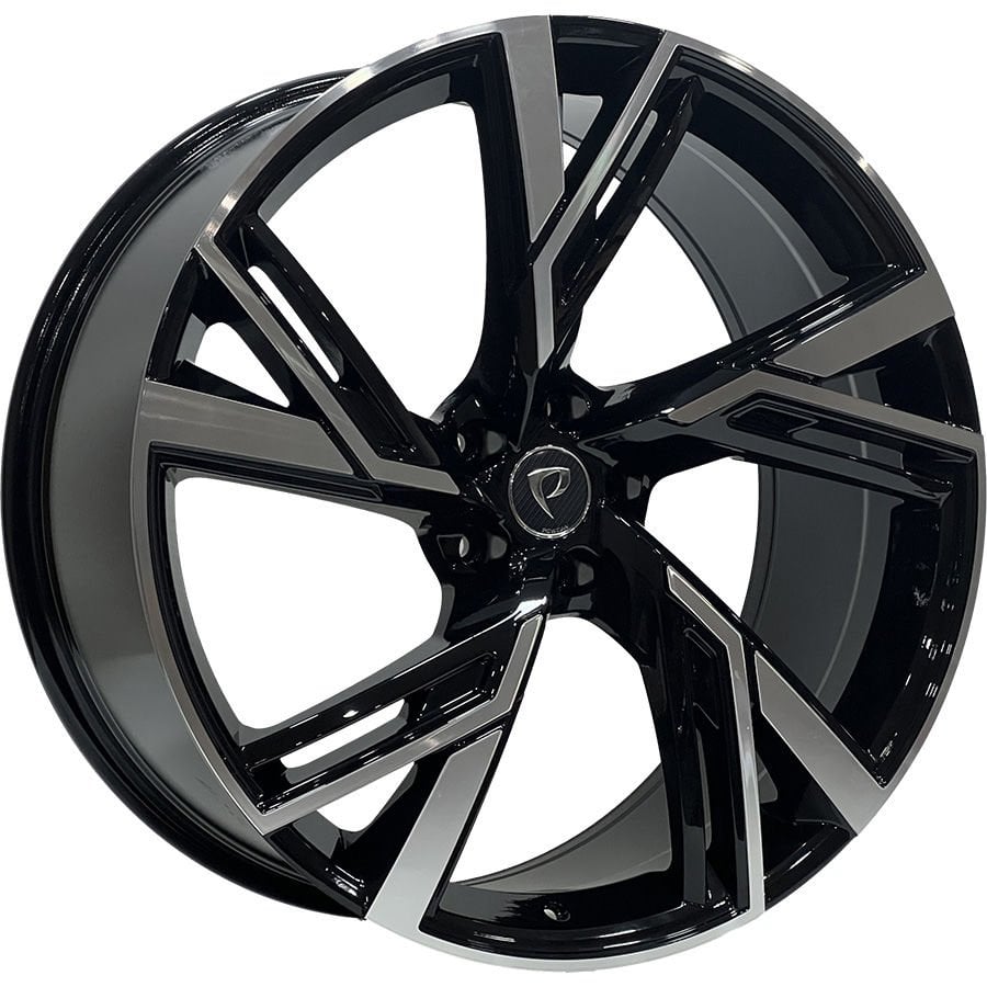BK 5632 9.5X21İNÇ 5X112 ET28 66.45 BLACK MACHINED XL ÇELİK JANT