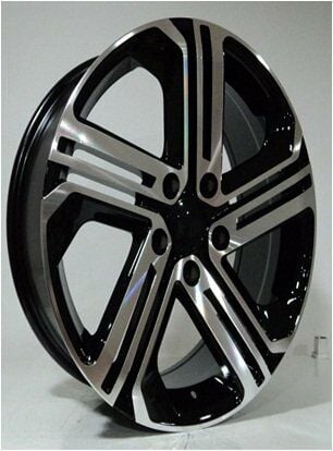 Powcan Bk 5156 8x18inç 5x112 et45 57.1 Black Machined Volkswagen Çelik Jant