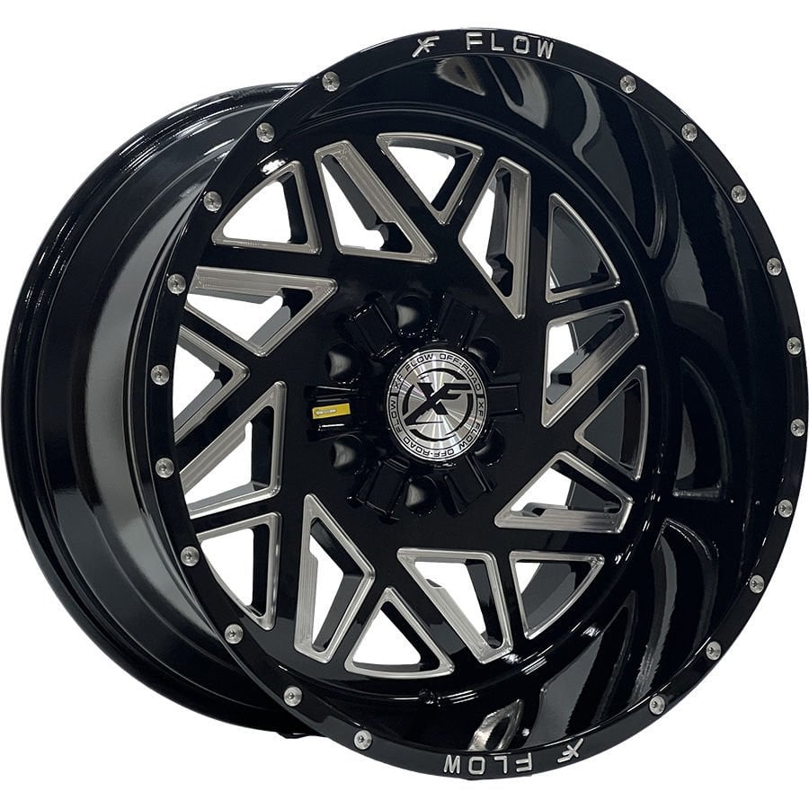 PRT DX8433 12X22İNÇ 6X139.7 ET-44 110 BLACK MILLED WINDOW ÇELİK JANT