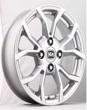 Kormetal KM 264 6x14inç 4x100 Black + Silver Machined Çelik Jant