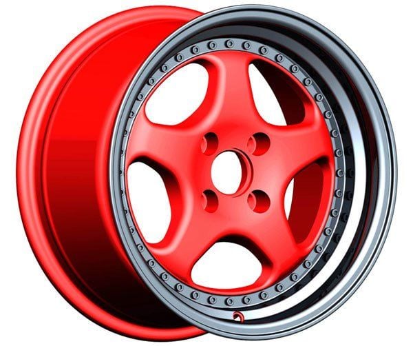 Powcan BK 660 8x15inç 4x100 RED LIP MACHINED ÇELİK JANT