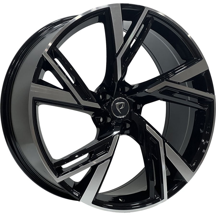 BK 5632 9.5X22İNÇ 5X112 ET28 66.45 BLACK MACHINED XL ÇELİK JANT