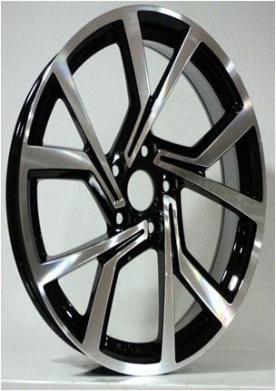 Slk 1690 7.5x17 inç 5x112 et45 57.1 Black Machined Volkswagen Çelik Jant