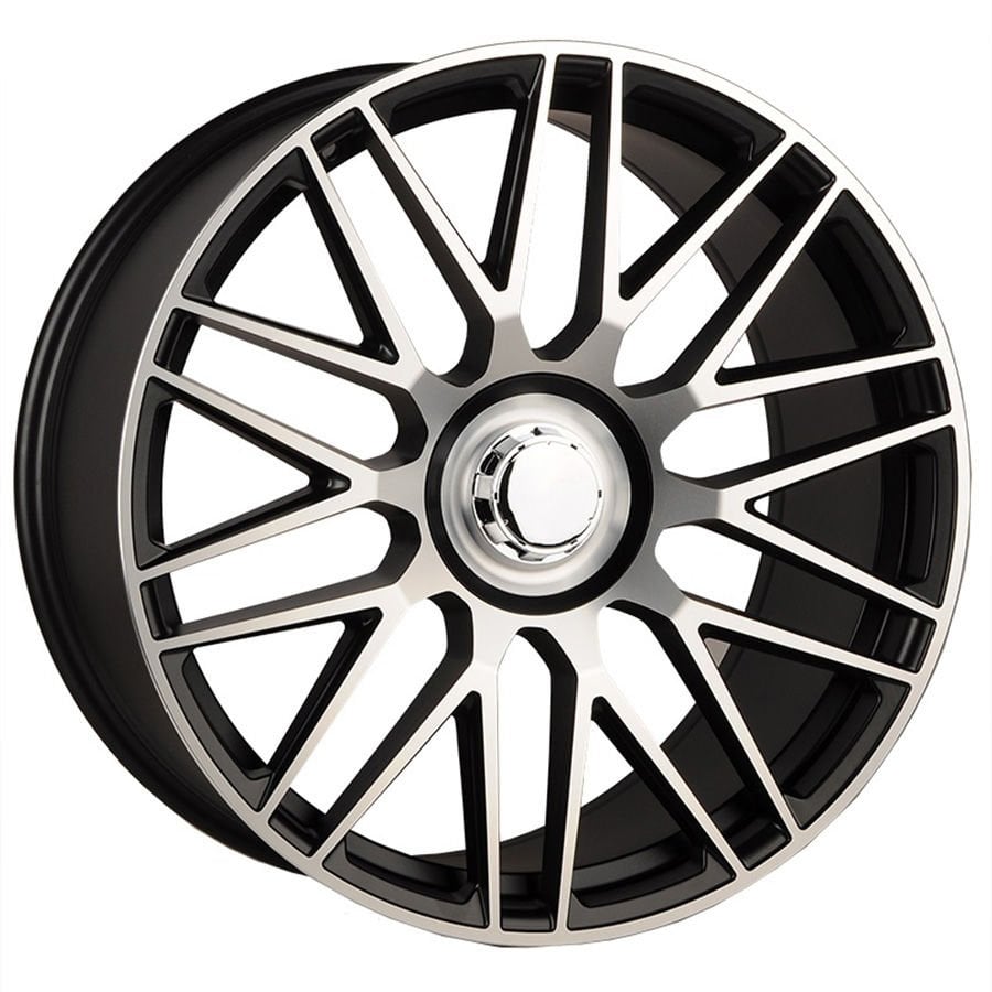 BKY 0207 9.5X22İNÇ 5X112 ET45 66.56 BLACK MACHINED ÇELİK JANT