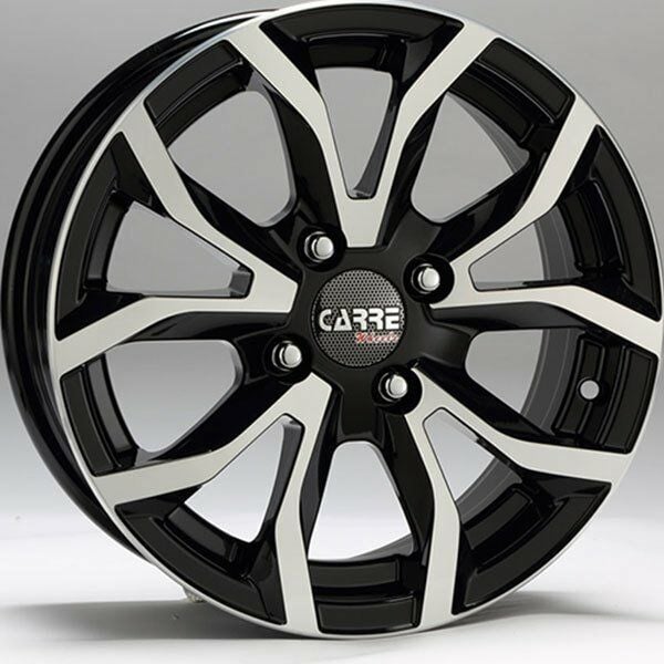 Carre CAR 534 6.5x15inç 5X108 Black + Silver Diamond Çelik Jant