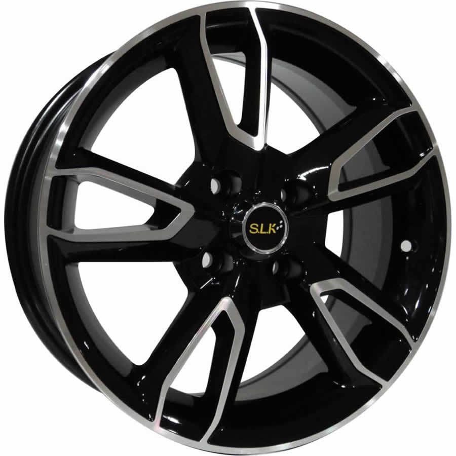 Slk SLK 1382 6.5x15inç 4x100 et35 73.1 Black Machined Çelik Jant