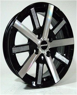 Powcan BK 953 6x14inç 4x100 et35 73.1 Black Machined Çelik Jant