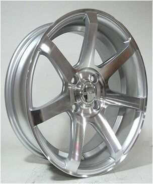 Powcan BK 5077 7x15inç 4x100 et31 73.1 Silver Machined Çelik Jant