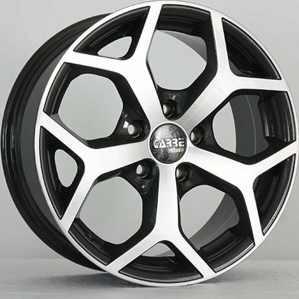 Carre CAR 519 6.5x15inç 5x114.3 Black + Silver Diamond Çelik Jant