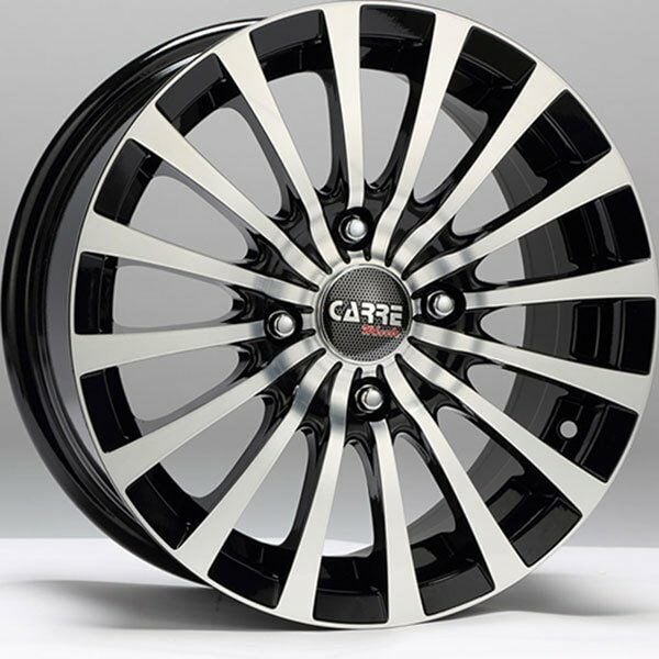 Carre CAR 580 6.5X15inç 5x114.3 Black + Silver Diamond Çelik Jant