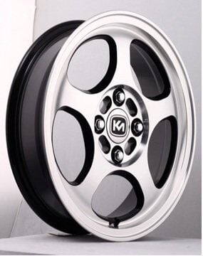 Kormetal KM 234 6X14inç 4X100 Silver+ Black + Red Machined Çelik Jant