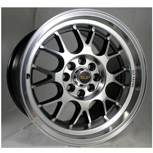 Slk SLK 1464 7x14inç 4x100/108 Black Machined Çelik Jant