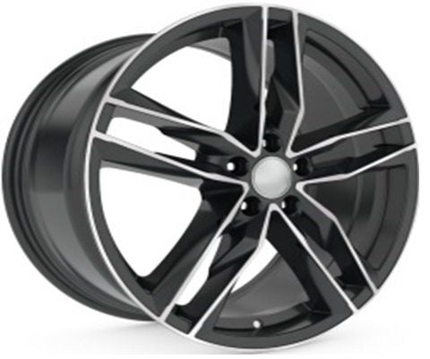 DY-180 9x20inç 5x130 ET50 71.6 Black MACHINED REPLİKA Çelik Jant