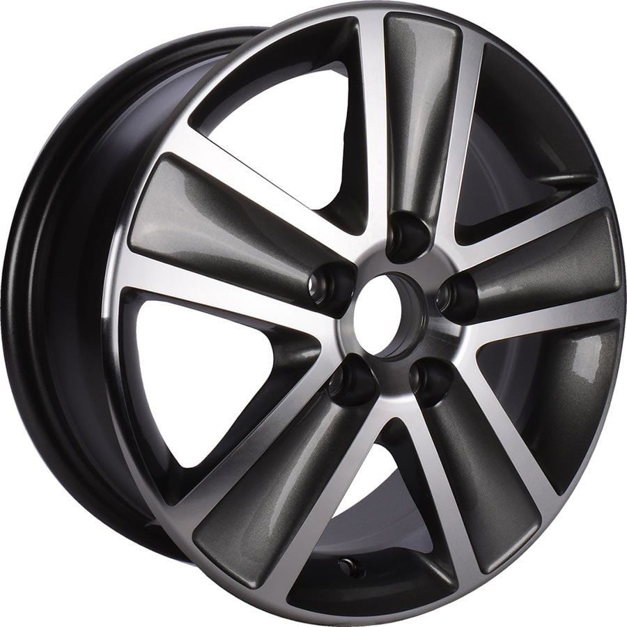 TL-5454 6x15inç 5x100 ET40 57.1 SILVER Machıned Replika Çelik Jant