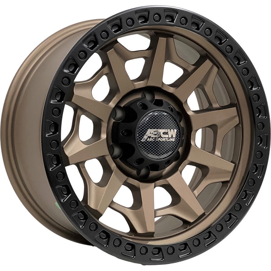 BCH F7605 8.5X17İNÇ 6X139.7 ET-15 110 MAT BRONZE+MAT BLACK LIP ÇELİK JANT