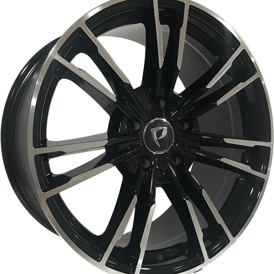 Powcan Bk 5396 9.5x19inç 5x112 et40 66.6 BLACK Machined Çelik Jant