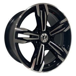 BK 5730 8X17İNÇ  5X120 ET38 72.56 BLACK MACHINED XL ÇELİK JANT