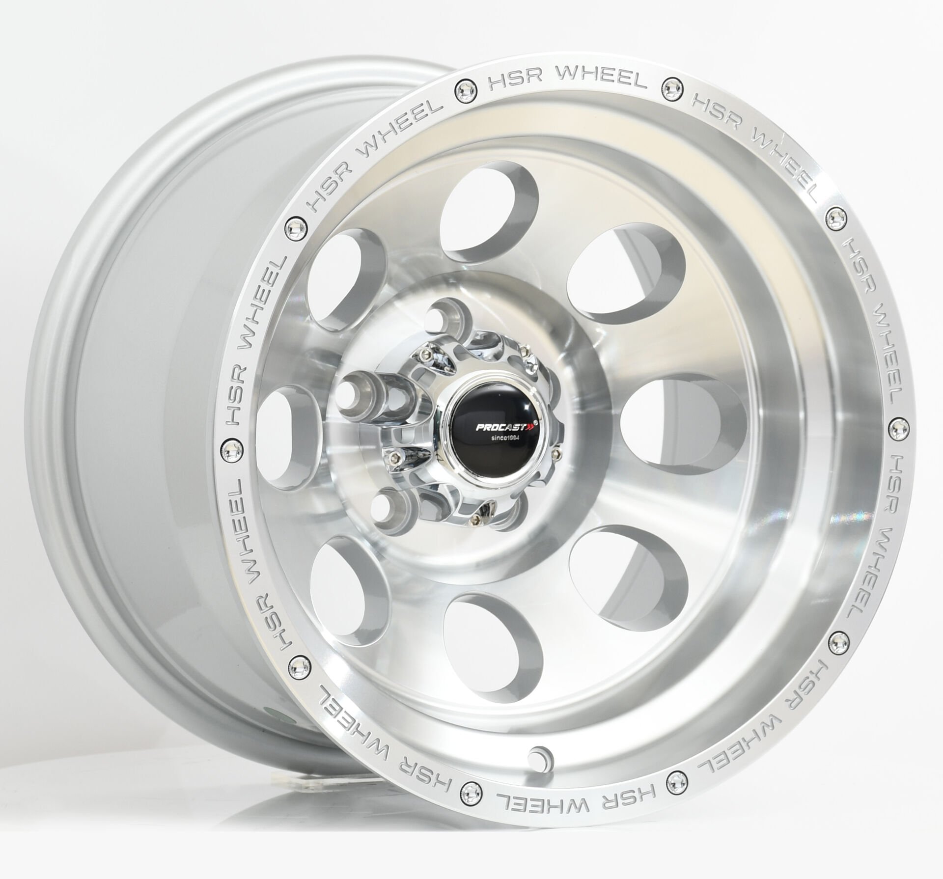 PRO-L53123A 10X15inç 5X114.3 ET-44 73.1 SILVER MACHINED çelik jant