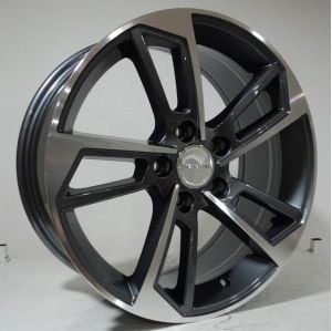 POWCAN BK-5295 7.5x18inç 5x112 ET45 66.45 BLACK Machıned Replika Çelik Jant