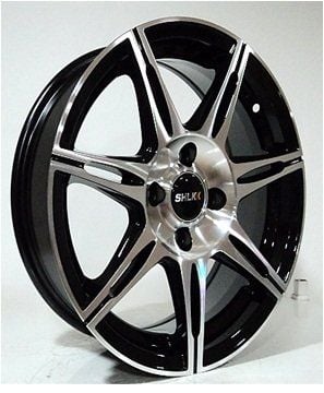 SLK Slk 2076 6.5x15inç 4x100 et35 73.1 Black Machined Çelik Jant