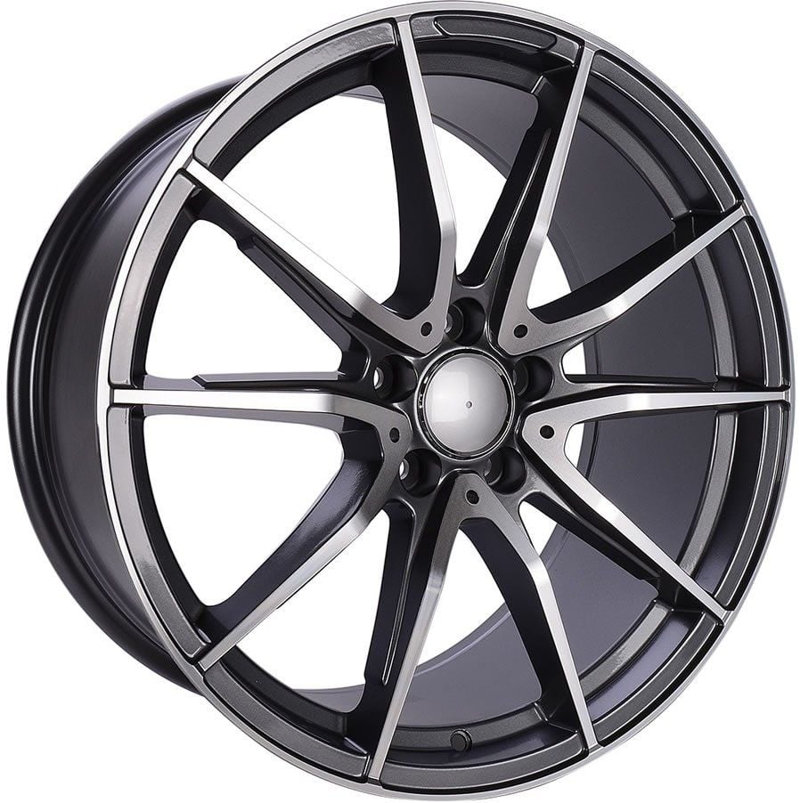 POWCAN BK-5015 8x18inç 5x112 ET45 66.56 BLACK Machıned Replika Çelik Jant