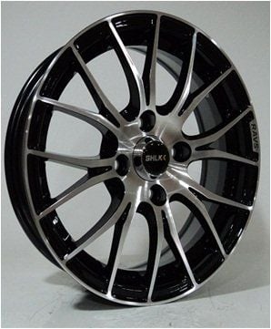 SLK Slk 9022 5.5x14inç 4x100 et35 73.1 Black Machined Çelik Jant