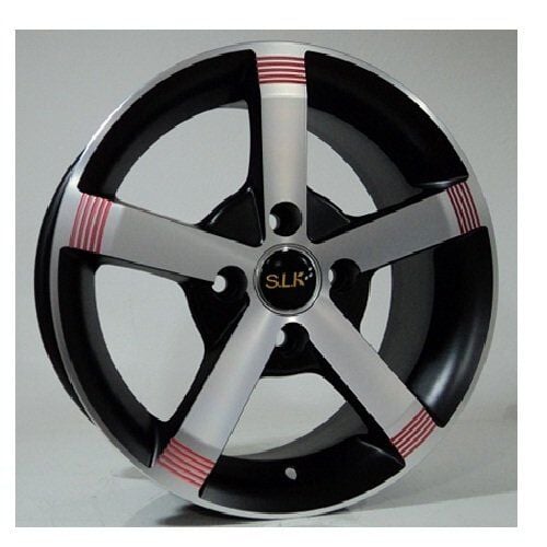 Slk SLK 2006 6.5x15inç 4x100 Mat Black Machined Red Çelik Jant