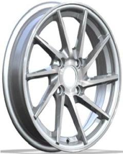 SRW 0194 6x14inç 4x100 et35 73.1 Silver Machined Çelik Jant
