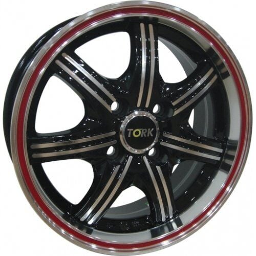 Megatork TORK 454 6x14inç 4x100 BLACK MACHINED + RED