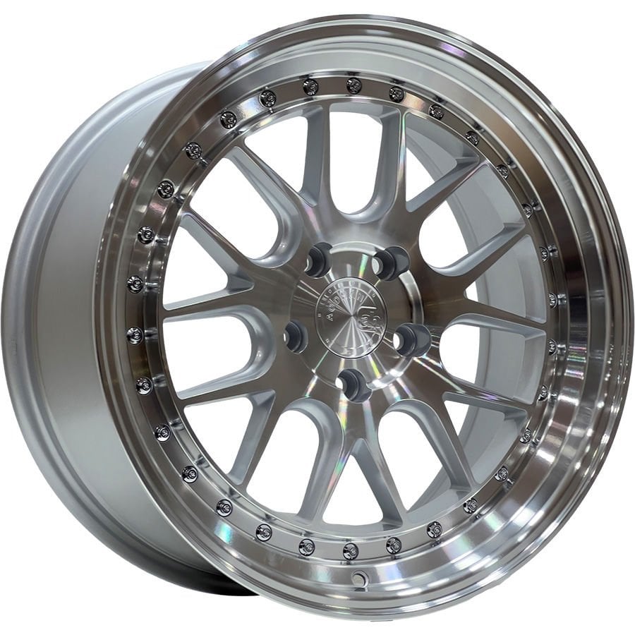 SLK 1768 8.5X18İNÇ 5X120 ET35 72.56 SILVER MAC+LIP MAC+CHROME RIVETS ÇELİK JANT