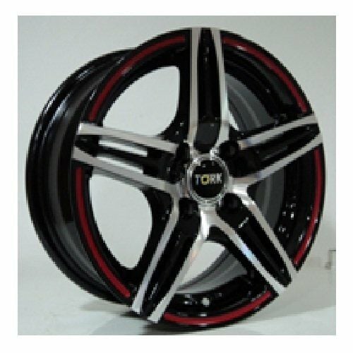 Megatork TORK 890 6X14inç 4X100 BLACK MACHİNED+RED ÇELİK JANT