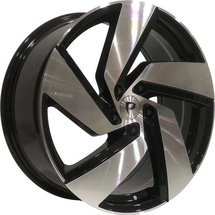BK 5773 8X18İNÇ 5X112 ET45 57.1 BLACK MACHINED XL ÇELİK JANT