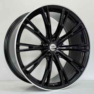 EXP HA0013 8.5X19İNÇ  5X112 ET42 66.45 BLACK+LIP MACHINED XL ÇELİK JANT