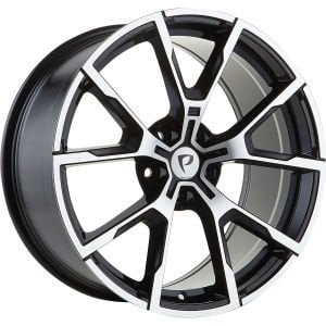BK 5601 8X19 inç 5X120 ET34 72.6 BLACK MACHINED XL ÇELİK JANT