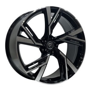 BK 5632 8.5X19İNÇ  5X112 ET32 66.45 BLACK MACHINED XL ÇELİK JANT