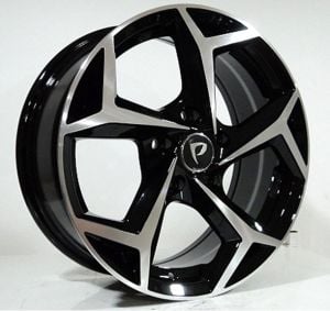 BK 5340 6x15inç 5x100 et35 57.1 Black Machıned  REPLİKA Çelik Jant