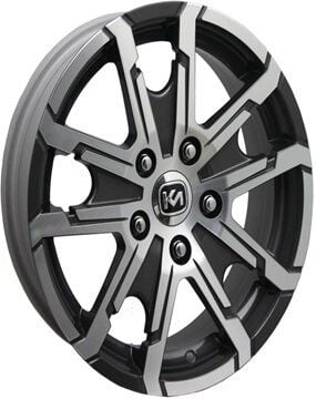 Kormetal KM 155 6.5x15inç 5x112 et35 67.1 Black Machined Çelik Jant