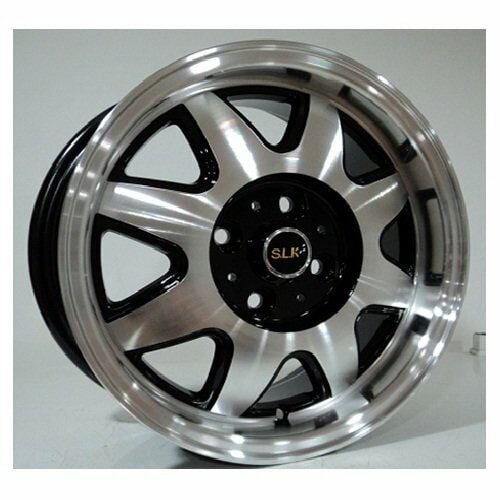 Slk SLK 1546 6x14inç 4x100 Black Gun Silver Machined Çelik Jant