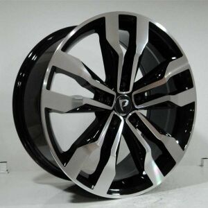 BKY 0204 9.5X20 inç 5X112 ET40 66.6 BLACK MACHINED XL 1 TAKIM (4 adet) JANT SİPARİŞİ