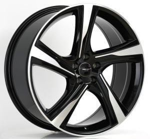 PRO A5080 8.5X20İNÇ  5X108 ET43 67.1 BLACK MACHINED XL ÇELİK JANT